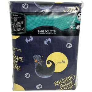 Disney Nightmare Before Christmas Tablecloth 60"X84" Jack Skellington Pumpkins